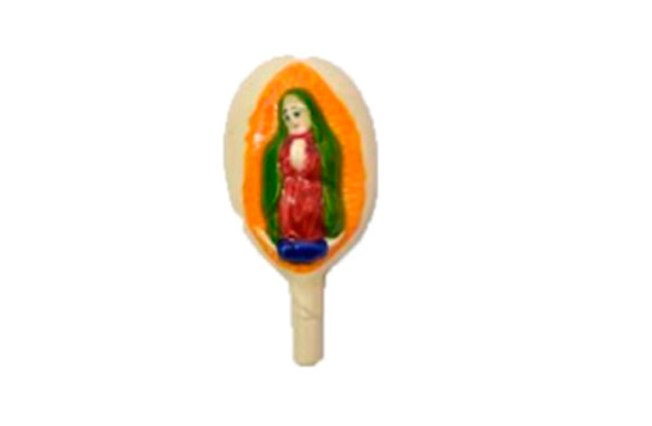 Carita para pan forma de Virgen de Guadalupe